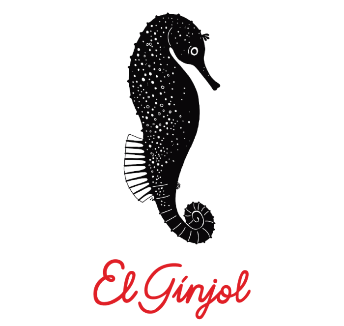 Etiqueta de El Gínjol: un caballito de mar