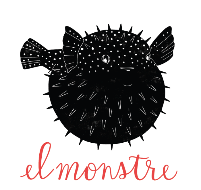 Etiqueta de El Monstre: un pez globo